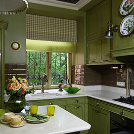 Кухня в оливковом цвете
